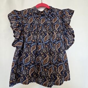 Janie and Jack Marine Ruffle Sleeve girls size 8